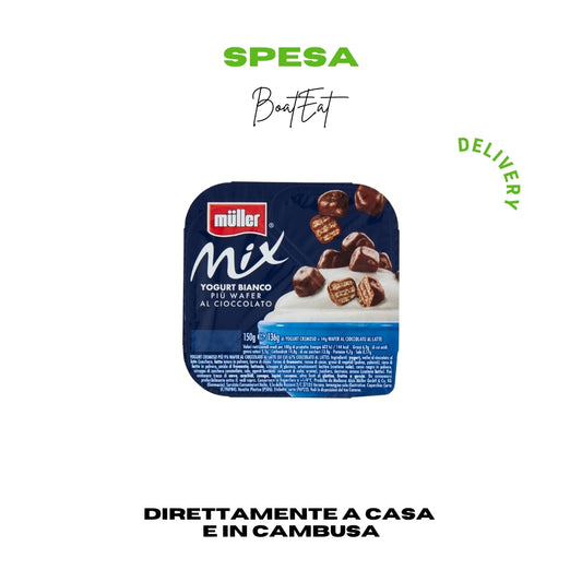 Yogurt Müller Mix Bianco Più Wafer al Cioccolato 150 g