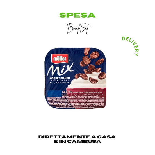 Yogurt Müller Mix Bianco Più Fiocchi al Cioccolato 150 g