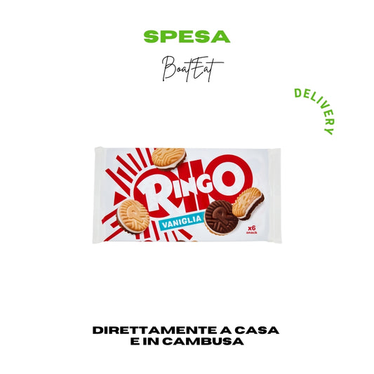 Ringo Vaniglia Biscotti Farciti con Crema Vaniglia Snack Merenda x 6 330g